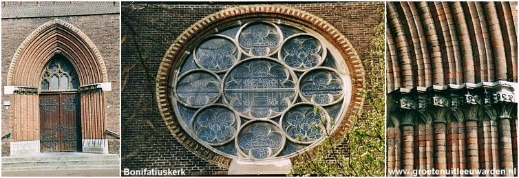 Bonifatiuskerk - details aan gevel en ramen