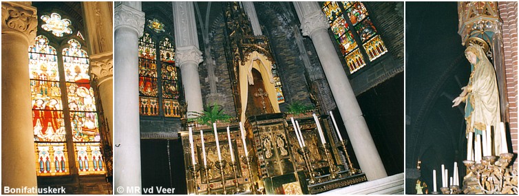 Het prachtige interieur van de Bonifatiuskerk